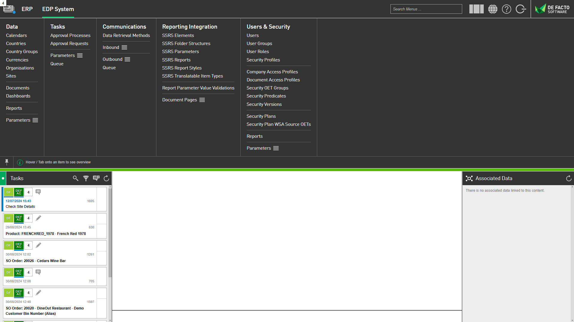 System Administrator Software Mega Menu Easy Navigation for Admin Access and Configuration
