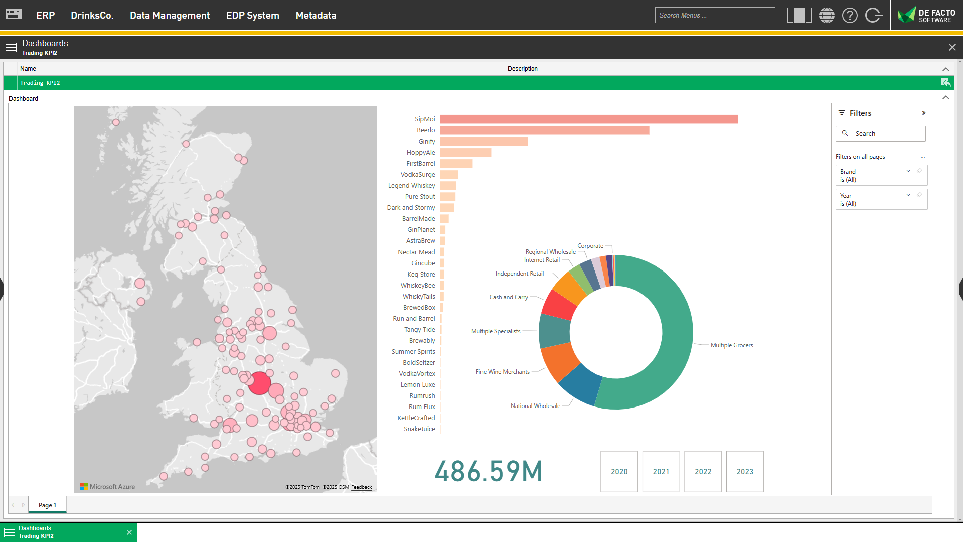 Display Power BI dashboards inside the EDP interface.